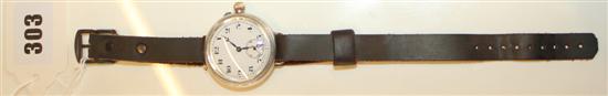 First World War silver wristwatch